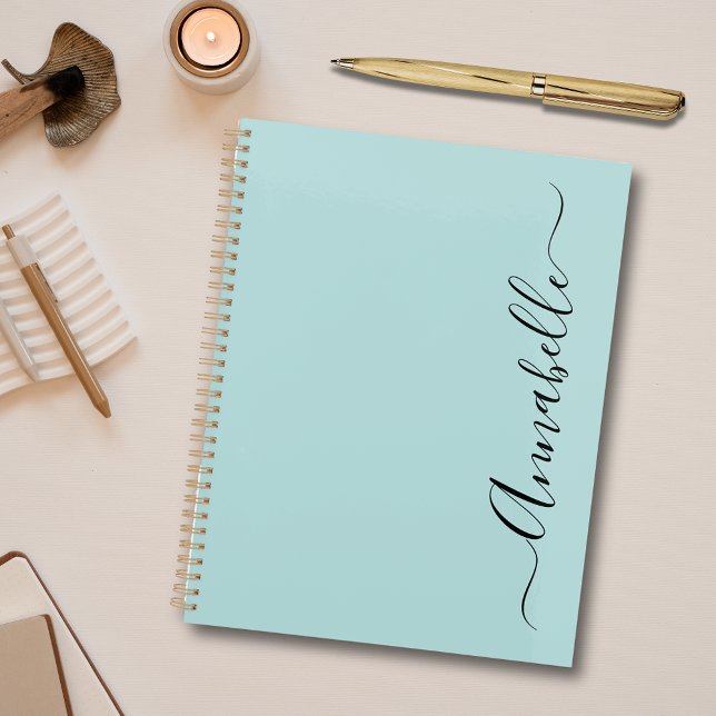 Eleganter Skriptname Planer (Personalized notebook and matching stationery range with elegant script name.)