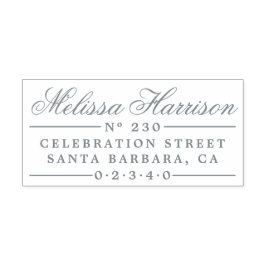 Eleganter Skriptname | VINTAGE RÜCKSENDEADRESSE Permastempel