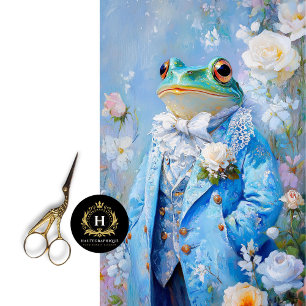 Eleganter skurriler Frosch Muttertags-Decoupage Seidenpapier