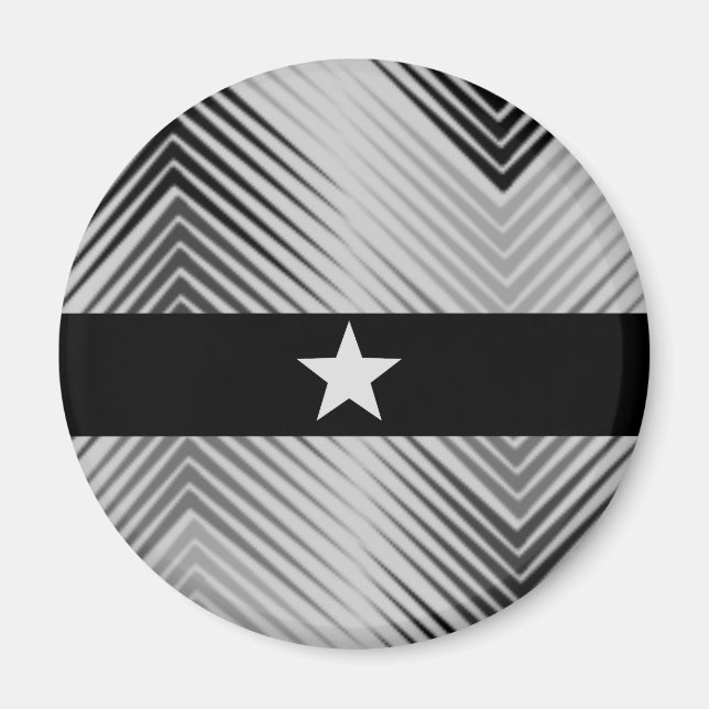 Eleganter Sliver Star Magnet (Vorne)