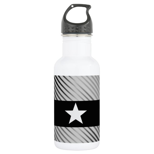Eleganter Sliver Star Trinkflasche (Vorderseite)