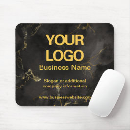 Eleganter Slogan für Schwarz und Gold-Marmor Mousepad