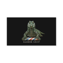 Eleganter Smaragd-Alligator-Friseur-QR-Code