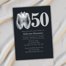 Eleganter Smoking für Männer Silber Schwarz 50. Ge