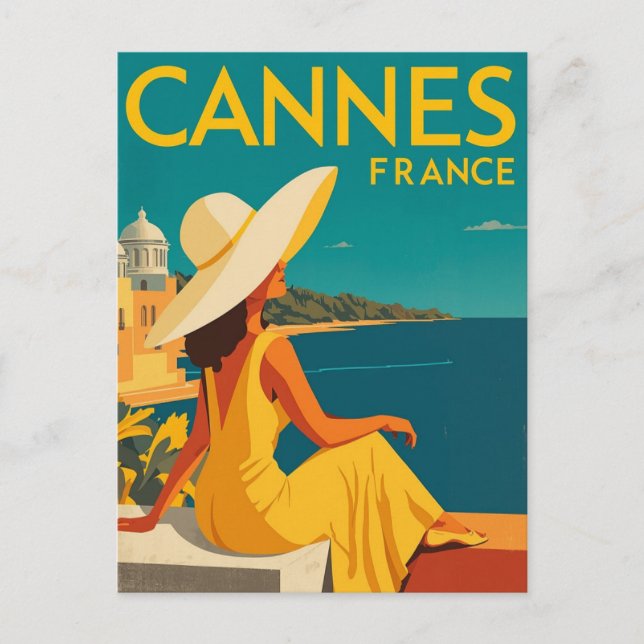 Eleganter Sommer in Cannes Postkarte (Vorderseite)