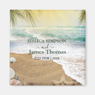 Eleganter Sonnenschein und Blue Ocean Beach Magnet