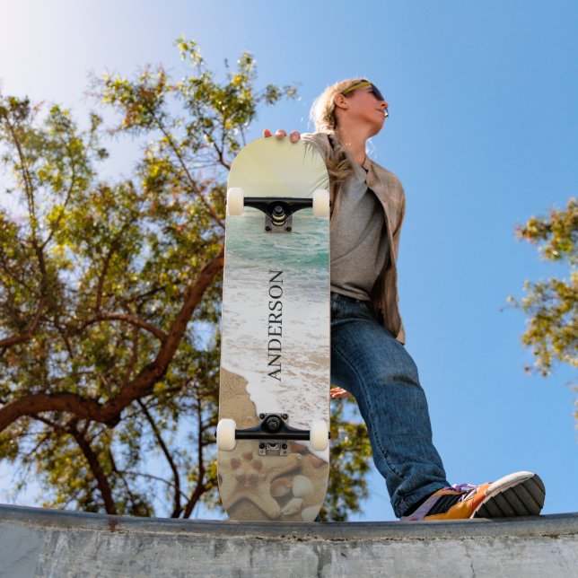 Eleganter Sonnenschein und Blue Ocean Beach Skateboard (Außenbereich 1)