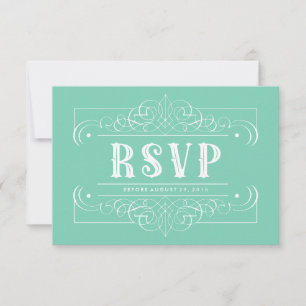 Eleganter South Western Pastel Green RSVP Karte