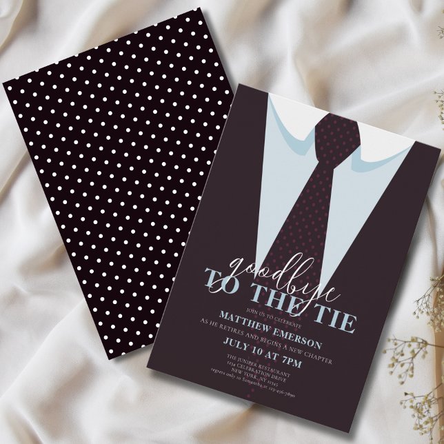 Eleganter Spaß Auf Wiedersehen der Krawatte Männer Einladung (Von Creator hochgeladen)