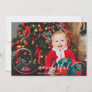 Eleganter Spaß Crazy Wunderbares Foto Feiertagskarte