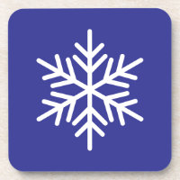 Eleganter Spaß White Nordic Snowflake auf Deep Blu