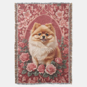 Eleganter Spitz Dog William Morris Inspiriert Decke