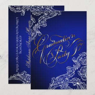 Eleganter Spitzen- und Kalligraphie-Abschluss Einl Einladung