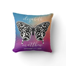 Eleganter Splendor of Life Butterfly Pillow Design