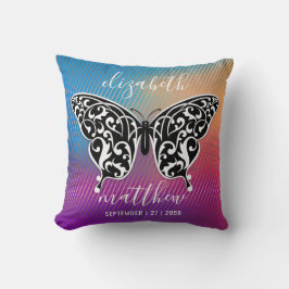 Eleganter Splendor of Life Butterfly Pillow Design Kissen
