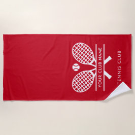 Eleganter Sportclub Name Tennis Rotes Team Strandtuch