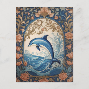 Eleganter springender Delfin, inspiriert von Willi Postkarte