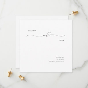Eleganter Square Swash Wedding Save the Date