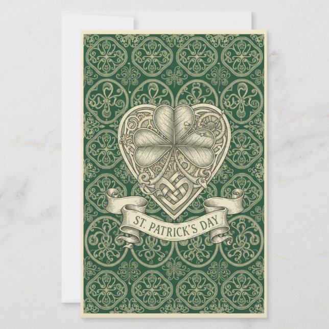 Eleganter St. Patrick’s Day Irischer Kleeblatt Wer (Vorderseite)