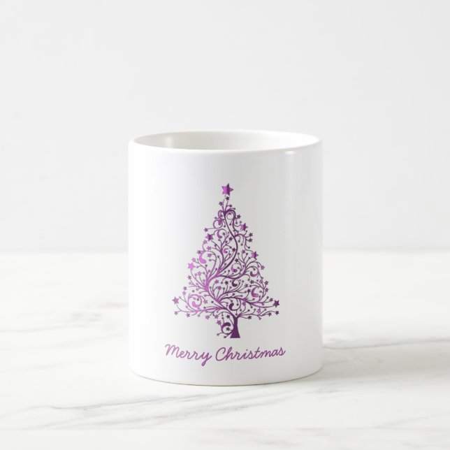 Eleganter Starry Decorative Rosa Weihnachtsbaum Kaffeetasse (Mittel)