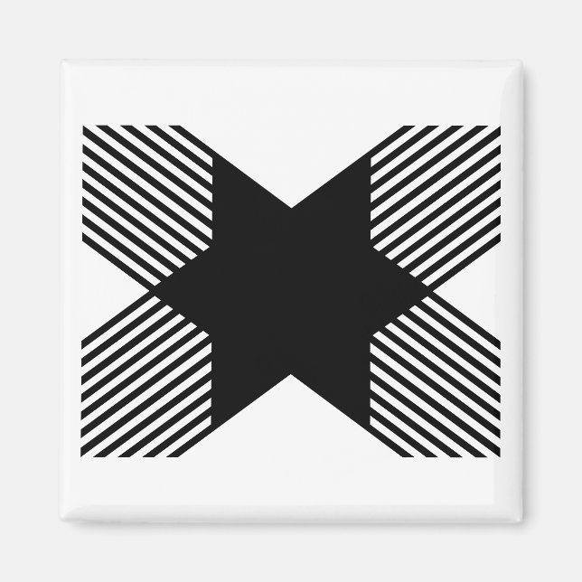 Eleganter Start in Buchstabe X Monogramm Magnet (Vorne)