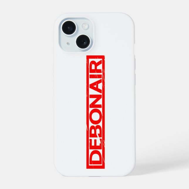 Eleganter Stempel iPhone 15 Hülle (Rückseite)