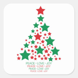 Eleganter Sternbaum Quadratischer Aufkleber