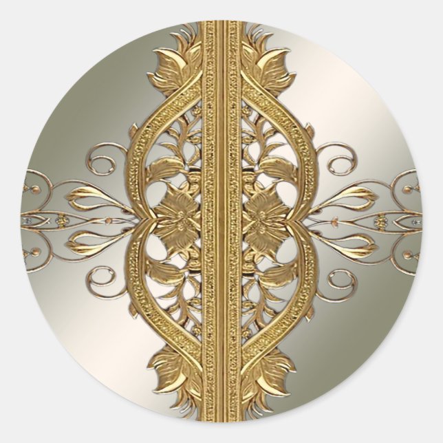 Eleganter Sticker für goldene Decorative Siegel (Vorderseite)