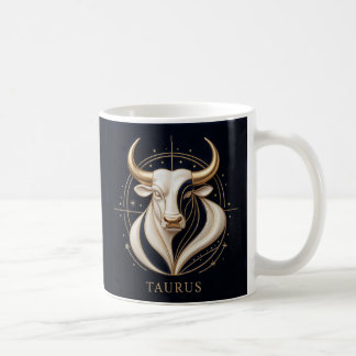 ♉ Eleganter Stier-Zodiac Gold-Bulle Astrologie ✨ Kaffeetasse
