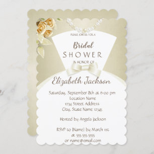 Eleganter Stil, Bride Dress Brautparty Einladung