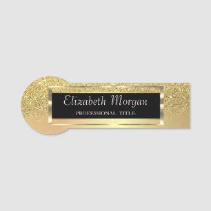 Eleganter Stil, Goldrahmen, Glitzer Ombre Namensschild