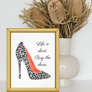 Eleganter Stiletto-High-Heel-Chic-Watercolor nach Fotodruck