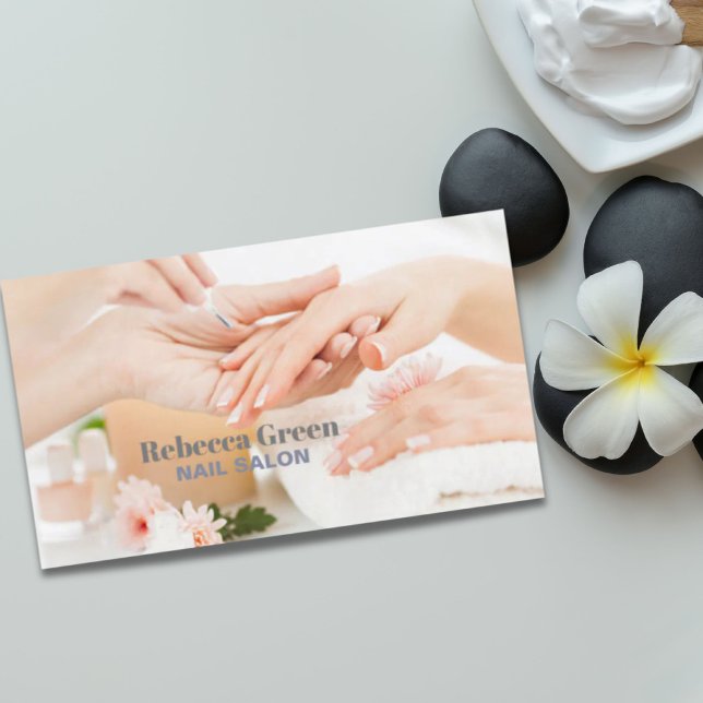 Eleganter Stilftiger Nail Artist Nail Salon Manicu Visitenkarte (Elegant Stylish Nail Artist Nail Salon Manicurist Business Card)