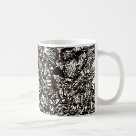 Eleganter Stilftiger Silberschwarzer Metallischer  Kaffeetasse