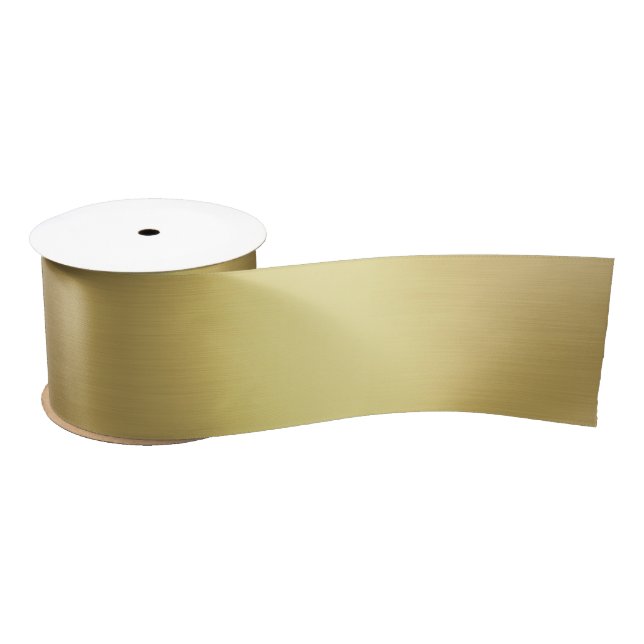 Eleganter stilistischer Ombre Shine Gold Foil Satinband (Spule)
