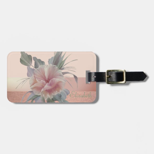 Eleganter Stilschick, Blume Gepäckanhänger (Vorderseite horizontal)