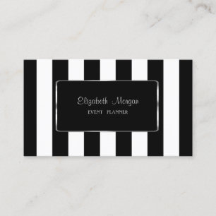 Eleganter Stilstil, modern, gestreift, schwarzer R Visitenkarte