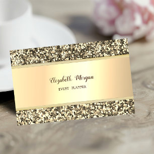 Eleganter Stilvoll Moderne Imitate Gold Glitzer Visitenkarte
