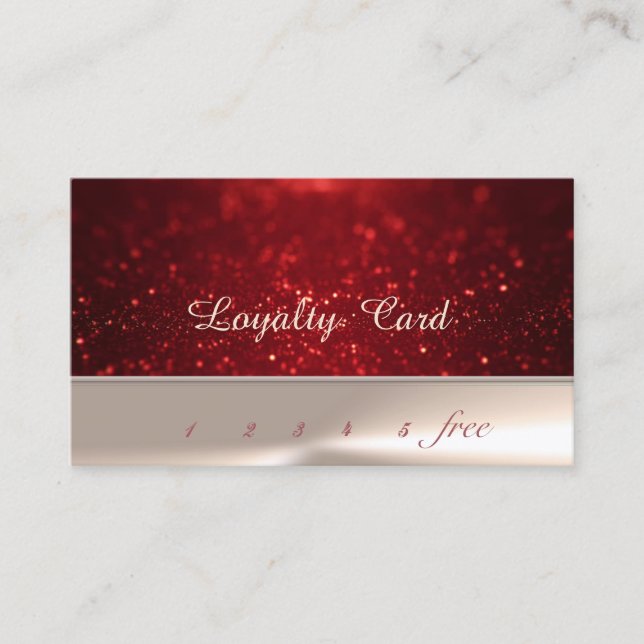 Eleganter stilvoller Chic, Bokeh Loyalty Card Treuekarte (Vorderseite)