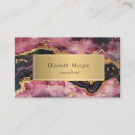 Eleganter, stilvoller Gold Glitzer Black Burgundy  Visitenkarte