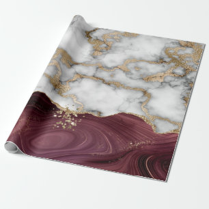 Eleganter, stilvoller Gold Glitzer Shiny Marble Bu Geschenkpapier