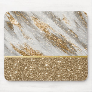 Eleganter, stilvoller Gold Glitzer Shiny Mousepad