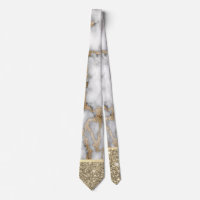 Eleganter, stilvoller Gold Glitzer Shiny White Mar