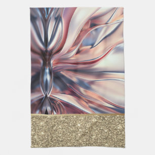 Eleganter stilvoller Goldglitter,Abstrakt Geschirrtuch