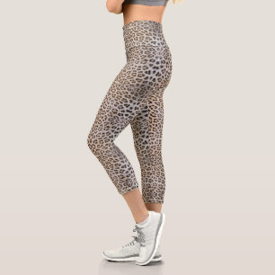 Eleganter stilvoller Leoparden Gepard Fell Tierdru Capri Leggings