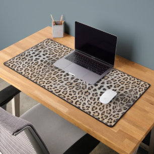 Eleganter stilvoller Leoparden Gepard Fell Tierdru Schreibtischunterlage