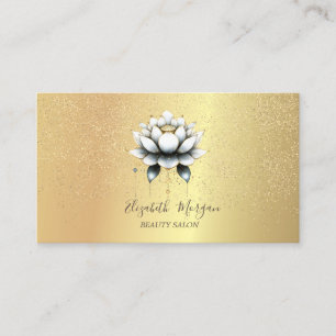Eleganter stilvoller Lotus Gold Konfetti Yoga  Visitenkarte