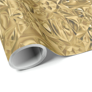 Eleganter stilvoller Metallic Gold Textured Look Geschenkpapier
