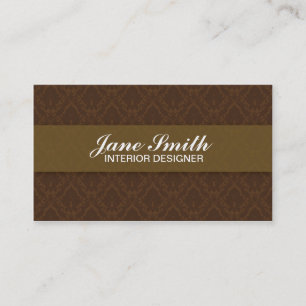 Eleganter stilvoller nobler Retro Damast mit Visitenkarte