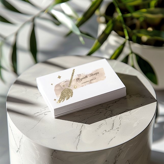 Eleganter stilvoller Paint Stroke Gold Glitzer Bro Visitenkarte (Von Creator hochgeladen)